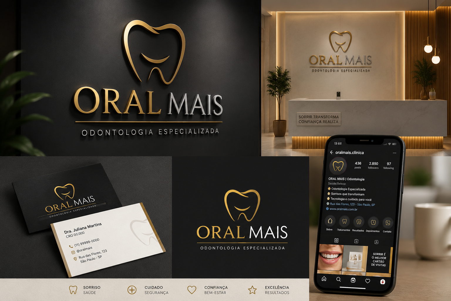 criação de logo para clínica odontológica exemplo 1
