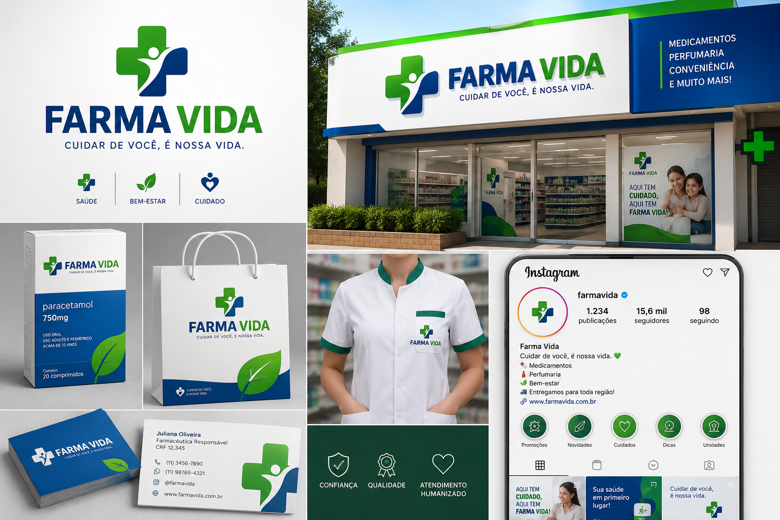criação de logo para farmácia exemplo 2