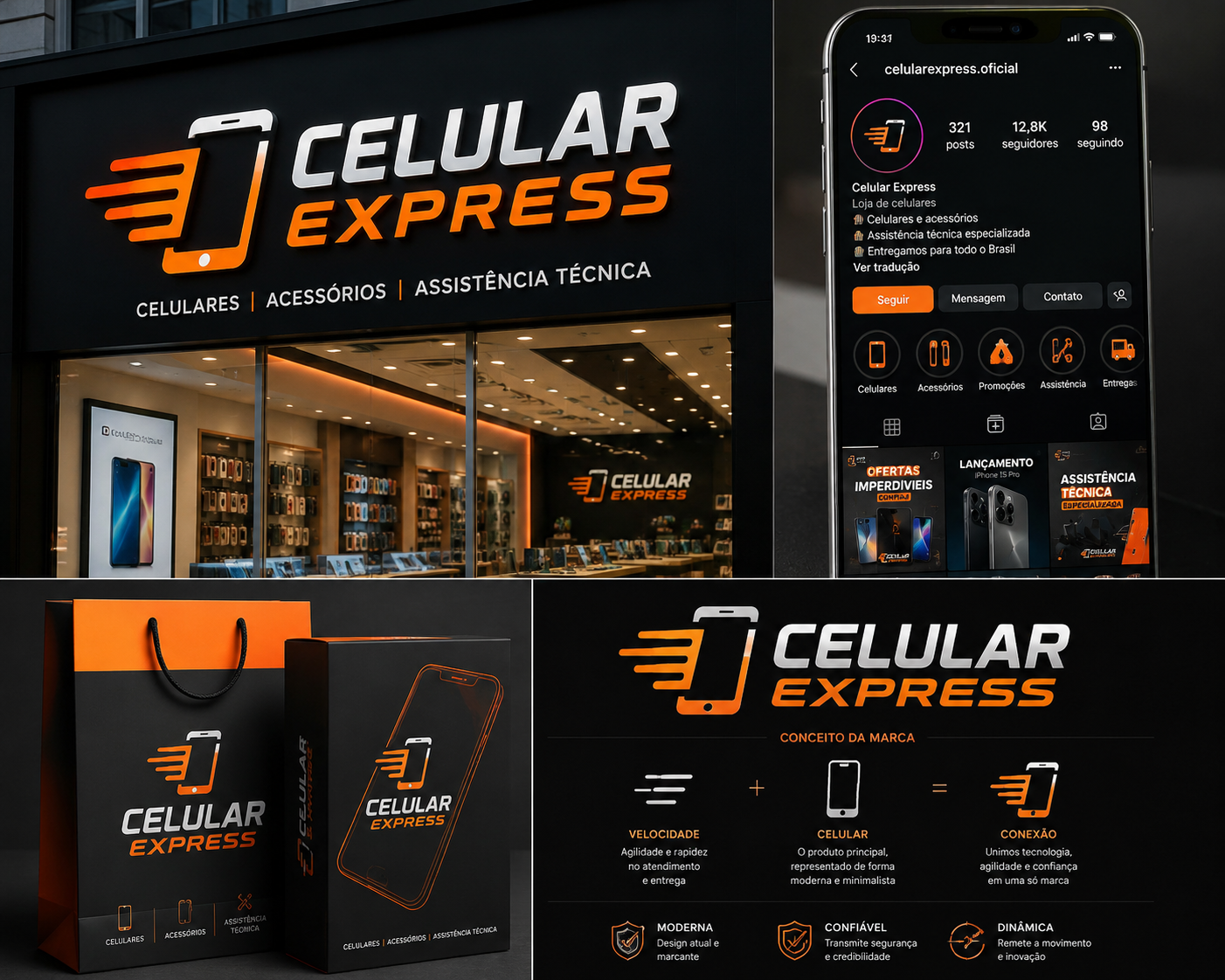 criação de logo para loja de celulares exemplo 2