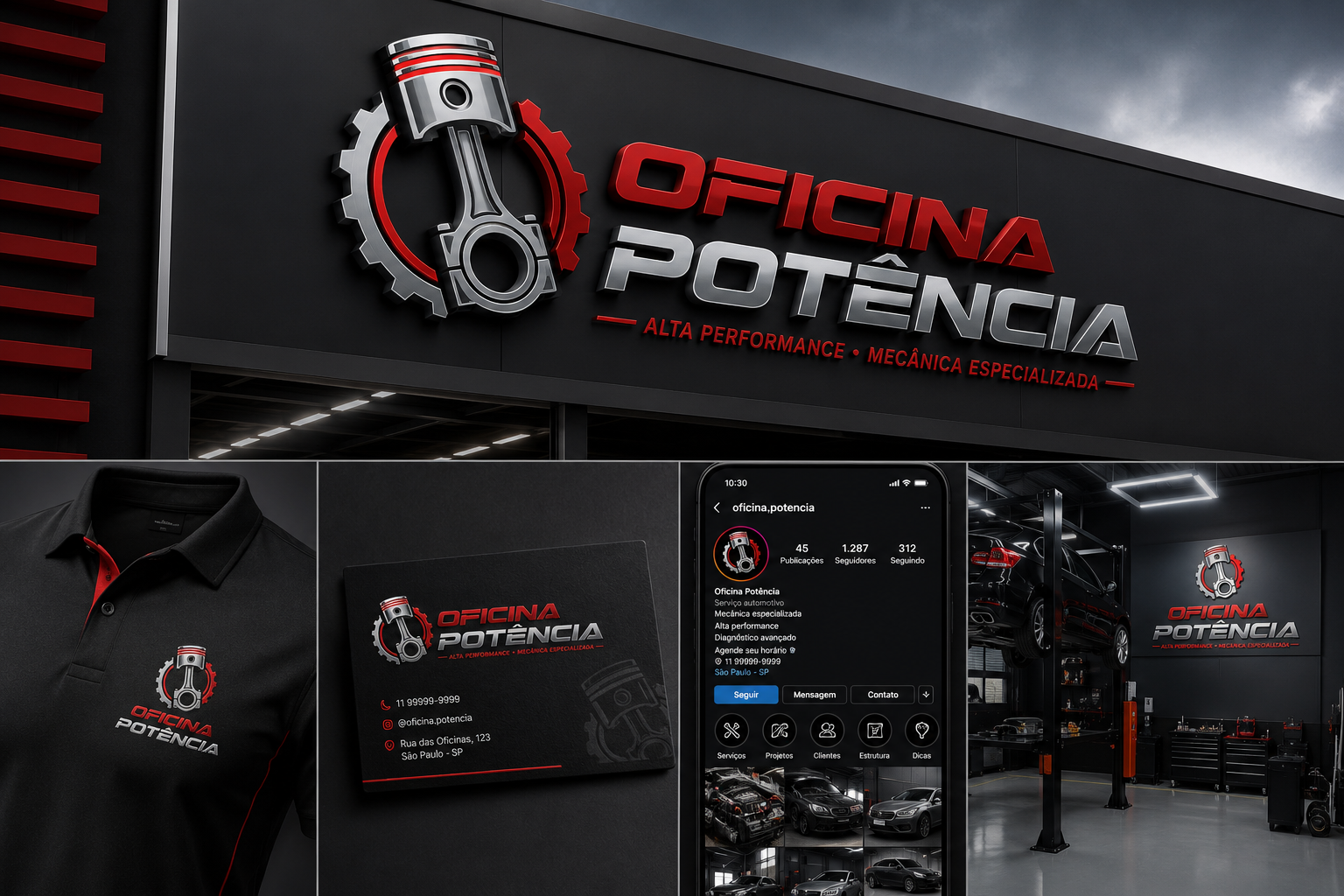 criação de logo para oficina mecânica exemplo 1