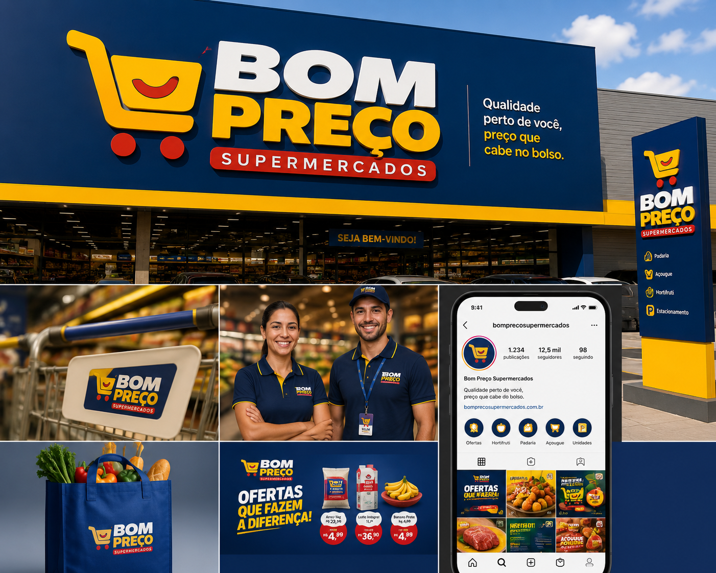 criação de logo para supermercado exemplo 1